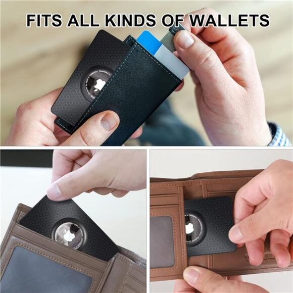 4 Pack Wallet Airtag Holder, Ultra Thin Airtag Wallet Card, Light Airtag Holder - Picture 6 of 7